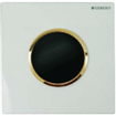 Geberit type 10 urinioir bedieningsplaat - batterij - ronde knop - wit/verguld SW64023