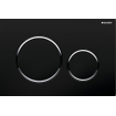 Geberit Sigma20 bedieningsplaat - 2-toets spoeling - ronde knoppen - zwart/glanschr./zwart SW53746