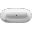 Duravit Cape Cod kunststof bad acryl ovaal vrijstaand met aangevormd paneel 185x85x62cm met af en overloopgarnituur wit 0300894