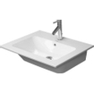 Duravit ME by Starck meubelwastafel 63x49cm met 1 kraangat met overloop met wondergliss wit SW69044