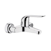 GROHE Euroeco wandkraan met koppelingen inclusief hendel 17cm 20,3cm chroom 0437502