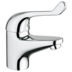 GROHE Euroeco Special veiligheids wastafelkraan laag met hendel 12cm gladde body chroom 0437505