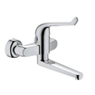 GROHE Euroeco veiligheids wandkraan draaibare uitloop chroom 0437508