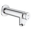 GROHE Euroeco Cosmopolitan S waterbesparende tapkraan zelfsluitend 44593 blauw/rood chroom 0441904