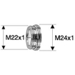 Neoperl verloopnippel M22 buxM24 bu vernikkeld 4320060