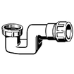 Viega universele sifon 1 1/2"x40 knel kunststof wit OUTLETSTORE STORE31433