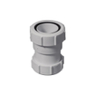 McAlpine Toebehoren overgangsstuk lood op kunststof 5/4 x40mm 2xklem met rubberring 0520764