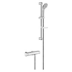 GROHE Grohtherm 2000 doucheset douchekraan thermostatisch en glijstang 60cm en Cosmopolitan handdouche 11cm chroom 0102546