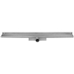 Easy Drain Compact 30 wall zero douchegoot enkele plaat met zijuitloop 6x100cm RVS OUTLETSTORE STORE32647