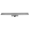 Easydrain Compact Wall Zero afvoergoot enkele plaat met zijuitloop 6x100cm 50mm RVS 2301365