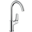 Hansgrohe Logiss wastafelkraan 210 met hoge 120° draaibare uitloop met waste chroom 0605655