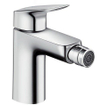 Hansgrohe Logis 1 gats bidetkraan 100 met waste chroom 0605658