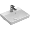 Villeroy & Boch Avento meubelwastafel 45x37cm 1 kraangat met overloop ceramic+ wit SW59854