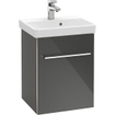 Villeroy en boch Avento wastafelonderkast 417x520x346 1xdeur scharn.links crystal grey SW59874