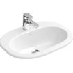 Villeroy en Boch O.novo inbouwwastafel 56x17,5cm met overloop 1 kraangat wit 0124152