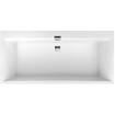 Villeroy en Boch Squaro Edge 12 kunststof bad quaryl rechthoekig 160x75x45cm incl. poten en afvoer /overloopcombinatie wit 0942245