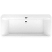 Villeroy & Boch Squaro Edge 12 kunststof bad quaryl rechthoekig vrijstaand 180x80x45cm incl. paneel en afvoer /overloopcombinatie wit 0942250