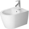 Duravit ME by Starck wandbidet Compact 37x48cm met kraangat met overloop met wondergliss wit SW84177