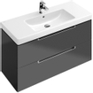 Villeroy & Boch Subway 2.0 wastafelonderbouw 78,7x44,9x52cm met 2 laden voor meubelwastafel 7175 80cm grey 1024281