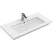 Villeroy & Boch Venticello Meubelwastafel - wasbak midden - 1 kraangat - 100x50cm - geschikt voor 3 kraangaten - overloop - wit 1025120