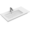 Villeroy & Boch Venticello Meubelwastafel - wasbak links - 1 kraangat - 100x50cm - geschikt voor 3 kraangaten - overloop - wit 1025126