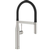 GROHE essence new Keukenkraan - hoog - uittrekbare uitloop - 2 straalsoorten - met profesionele handdouche - supersteel geborsteld SW86842