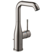 GROHE Essence New Wastafelkraan Opbouw - uitloop 12.7cm - L-size - hoge draaibare uitloop - waste - EcoJoy - brushed hard graphite SW97497