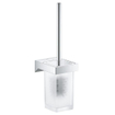 GROHE Selection Cube closetborstelgarnituur m. glazen inzet wandmodel chroom SW97663