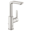 GROHE Lineare New waterbesparende wastafelkraan L-size met waste met draaibare gegoten uitloop supersteel SW97539
