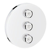 Grohe SmartControl Inbouwthermostaat - 3 knoppen - geschikt voor 3 functies - rond - wit SW104928