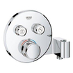 Grohe SmartControl Inbouwthermostaat - 3 knoppen - handdouchehouder - rond - chroom OUTLETSTORE STORE33838