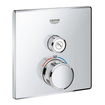 Grohe SmartControl Inbouwthermostaat - 2 knoppen - vierkant - chroom SW104921