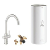 GROHE Red Keukenkraan - hoog - 3 in 1 - c uitloop - l size boiler - supersteel geborsteld SW108061