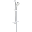 GROHE New Tempesta Cosmopolitan 100 Glijstangset - 60cm - ronde handdouche - 3 straalsoorten - gladde doucheslang - met zeepschaal - chroom/wit SW108132
