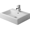 Duravit Vero opbouwwastafel onderzijde geslepen met bevestiging 50x47cm met kraangat en overloop met wondergliss wit 0292801