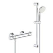 GROHE Grohtherm-800 comfortset met douchekraan thermostatisch met koppelingen met New Tempesta glijstangcombinatie 60cm chroom/wit OUTLETSTORE STORE23039