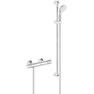 GROHE Grohtherm-800 comfortset met douchekraan thermostatisch met koppelingen met New Tempesta glijstangcombinatie 90cm chroom/wit SW108041