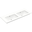 Villeroy en Boch Venticello meubelwastafel dubbel zonder kraangat 130x50cm met overloop wit 1025104