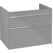 Villeroy & Boch Venticello wastafelonderkast 75.3x59cm 2x lade glossy grey GA52688