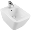 Villeroy & Boch Finion wandbidet 1 kraangat 37.5x56cm ceramic+ met overloop wit SW106544