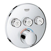 Grohe SmartControl Inbouwthermostaat - 4 knoppen - rond - chroom SW104935