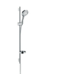 Hansgrohe Raindance Select S Unica`s Puro Glijstangset - 3jet - PowderRain handdouche 90cm - Isiflex doucheslang 160cm - zeepschaal - chroom SW204699