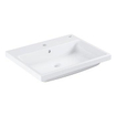 GROHE Cube keramiek inbouw wastafel 60,5x49 kr.gat+overl.pureguard wit SW205855