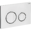 Geberit Sigma50 bedieningsplaat - 2-toets spoeling - rond - chroom/glas wit SW203600