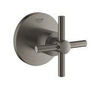 Grohe Atrio Inbouwthermostaat - 1 knop - stopkraan - met kruisgreep - brushed hard graphite SW225063