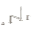GROHE Lineare New afbouwdeel voor 4-gats badrandcombinatie m. baduitloop met handdouche en doucheslang 200cm supersteel SW97559
