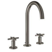 GROHE Atrio Wastafelkraan Opbouw - uitloop 16.6cm - m-size - kruisgrepen - hard graphite geborsteld SW224963