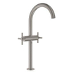 GROHE Atrio Wastafelkraan Opbouw - uitloop 18cm - XL-size - draaibaar - kruisgrepen - supersteel SW224943