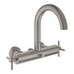 GROHE Atrio badkraan met omstel met koppelingen met kruisgrepen supersteel SW225068