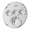 GROHE Grohtherm SmartControl inbouwkraan thermostatisch met omstel voor 3 functies rond supersteel SW225097